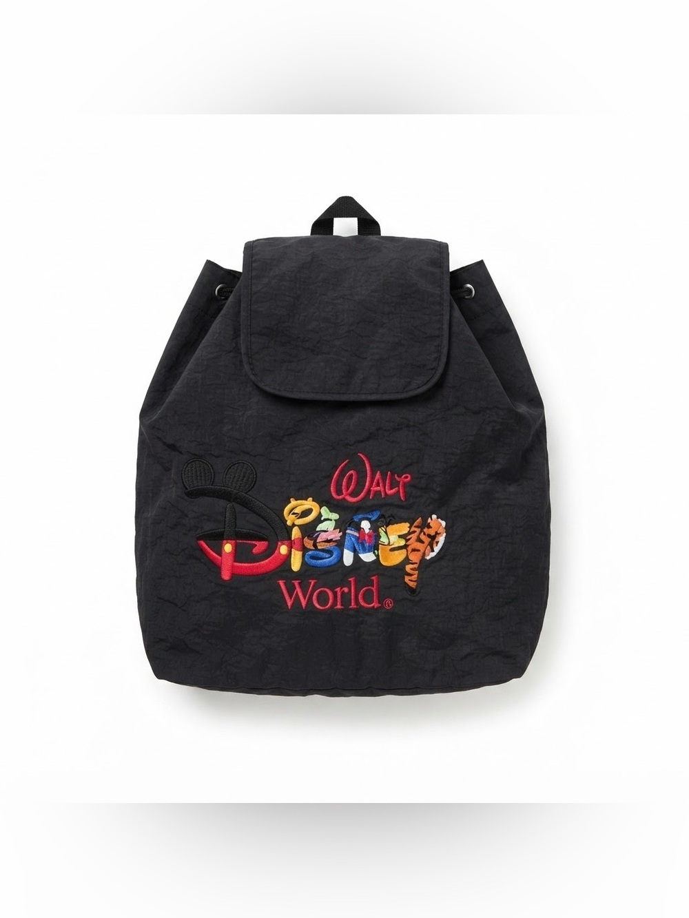 Disney Parks Authentic Original Walt Disney World Black Nylon Backpack